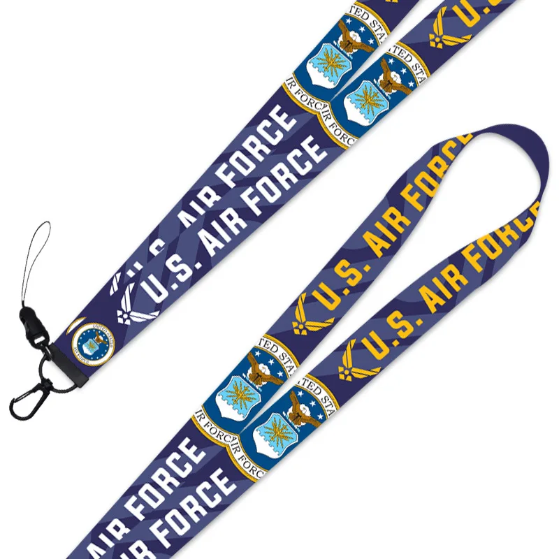 U.S. Air Force mobile phone lanyard ribbon key chain detachable pendant wrist strap