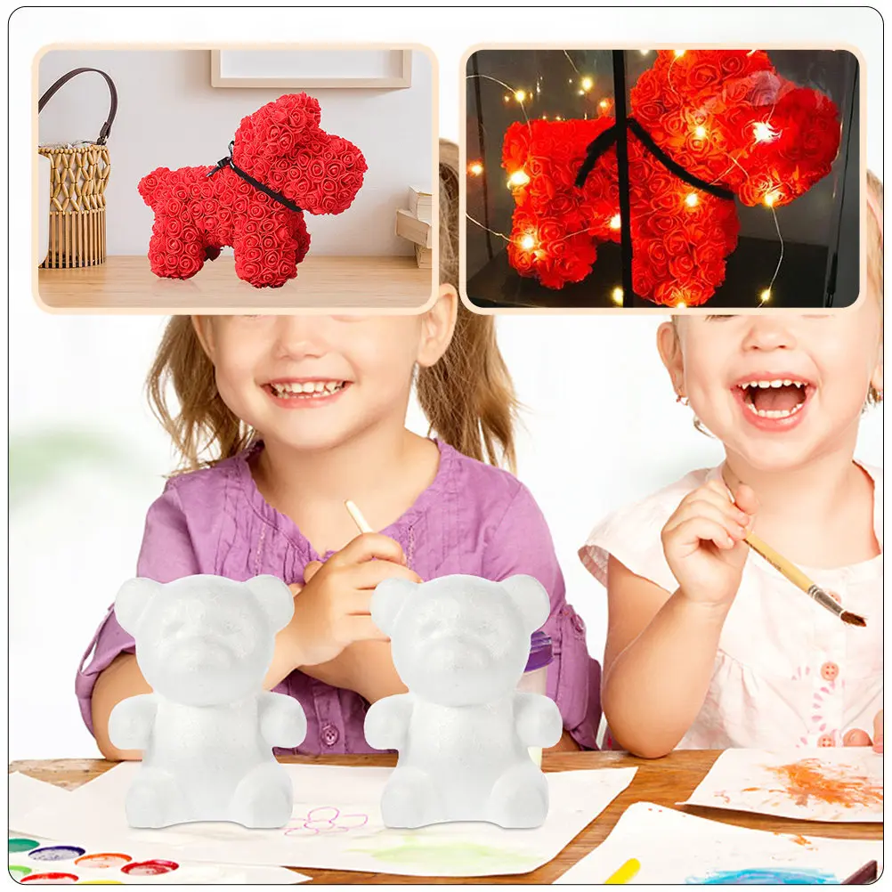 

Набор из 2 форм для рисования в виде щенка и медведя, для творчества, украшения дома, декора рабочего стола, принадлежности для рисования своими руками