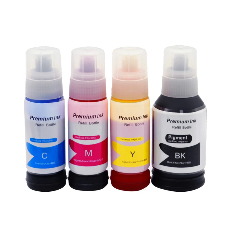 004 Ink Bottles Refill Dye Ink For Epson  L3119 L3156 L3158 L1118 L1119 L7188 L7160 L7180 ET2700 ET2750 ET3700 ET7750 ET7700