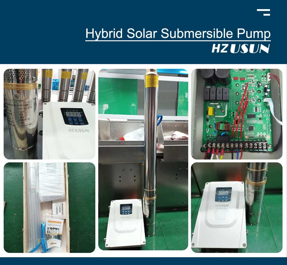 

Гибридный погружной водяной насос 3'' 2HP AC/DC на солнечной энергии, 3000 л/ч, 80 м, для глубоких скважин, высоконапорный, для ирригации