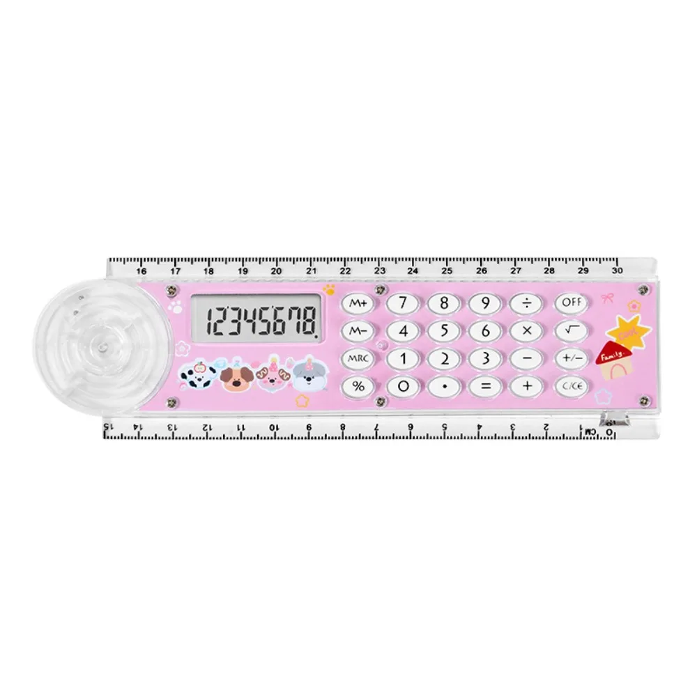 30 cm Measurement 2-in-1 Mobile Measurer 8 Digit Calculation Clear Scientific Calculator Multi-function Ruler Straight Ruler