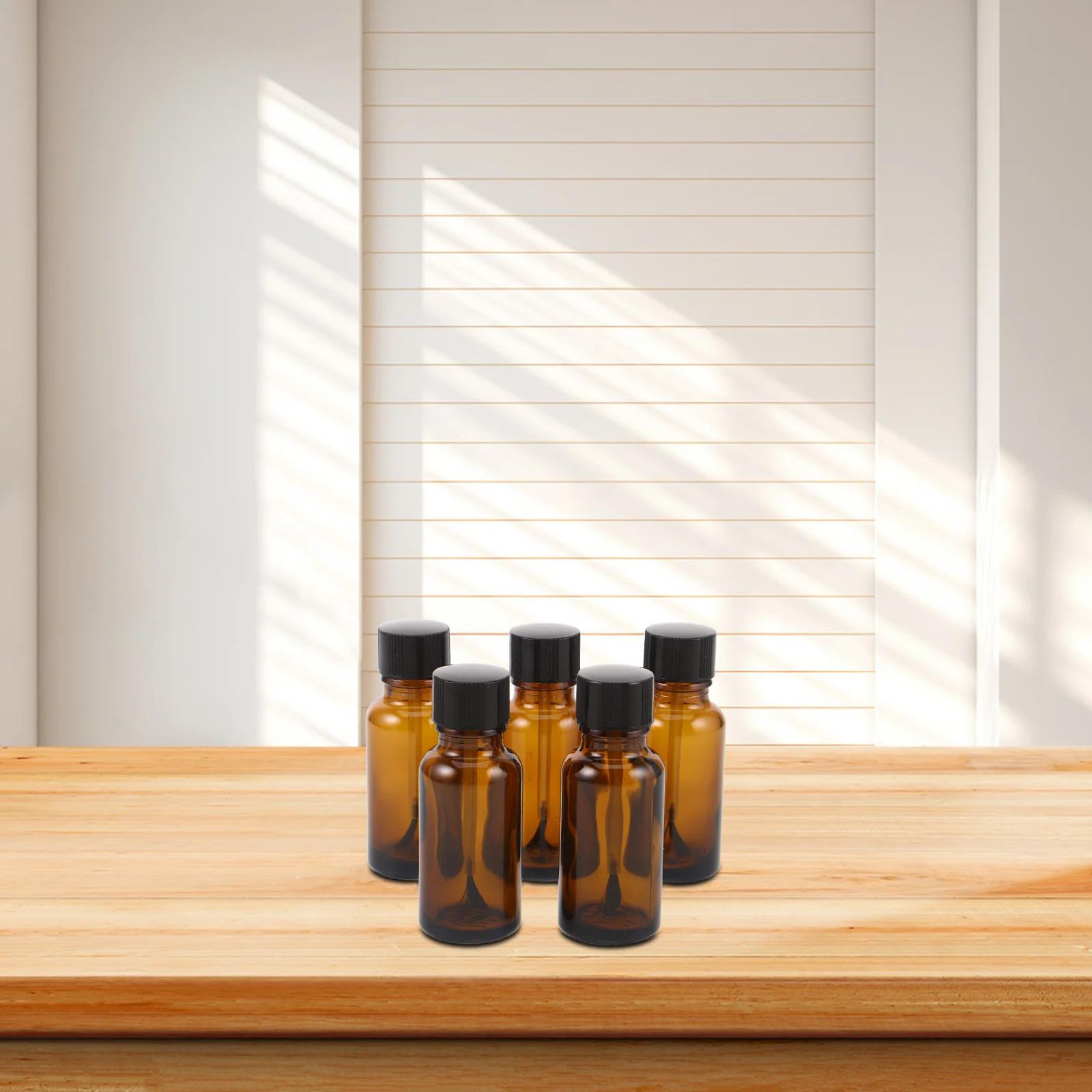 

20Pcs Amber Glass Sample Bottles Leakproof Refillable Vials for Nail Art DIY Custom Polish Mixing Travel Friendly Beauty Product