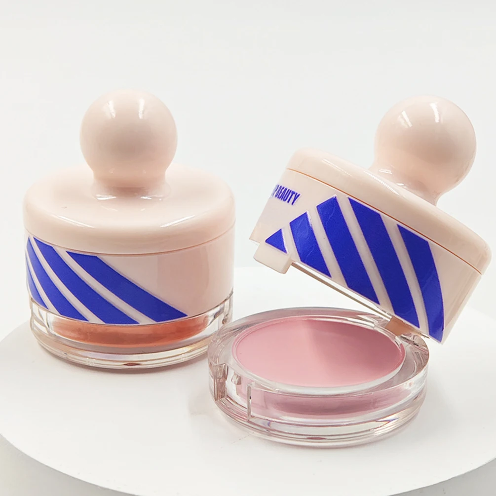 Private Label Blush Powder Custom Logo Blusher in A Jar with Powder Puff Contour Natural Matte Pigment Bulk Face Makeup Vegan