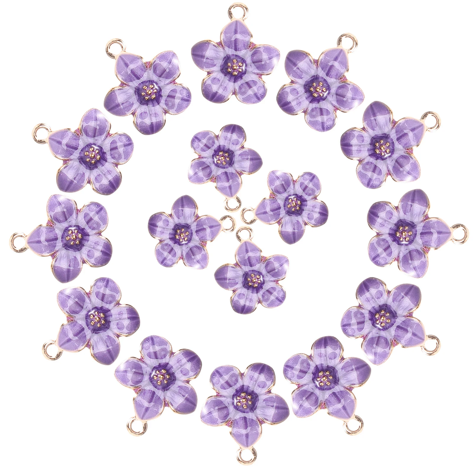 

50Pcs Flower Pendant Charms Cherry Blossom Alloy DIY Jewelry Making Supplies Craft Necklace Bracelet Accessories