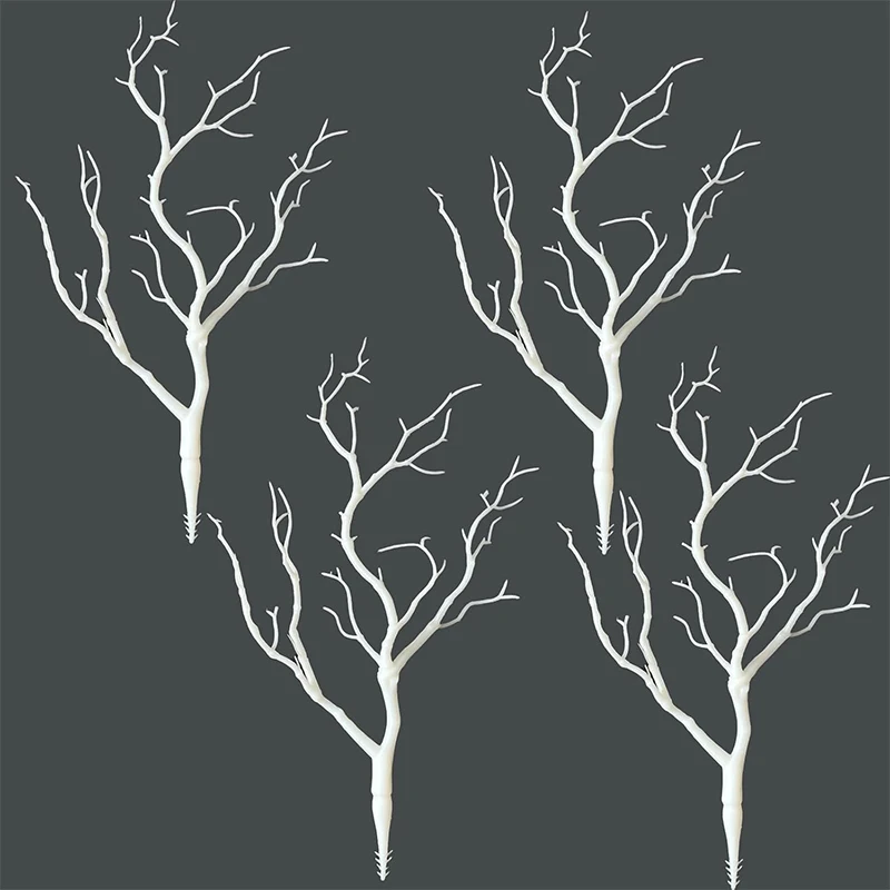 

35cm Artificial Coral Branches Fake Plastic Plant for Home Room Christmas Tree Decoration DIY Craft Wreath Accessories