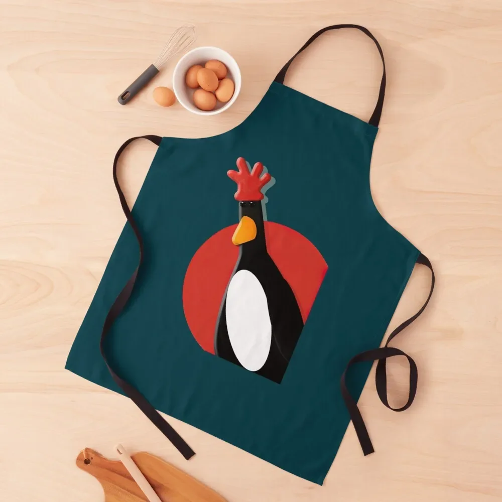 

Feathers Mcgraw A Silent, Yet Villainous Penguin Red Chicken Apron Waiter Uniforms For Men Kitchen Chef Apron