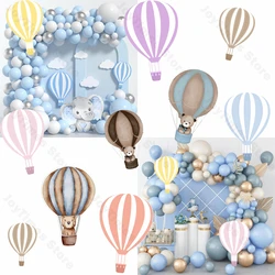 18/24/36inch Hot Air Balloon KT Board Hot Air Balloon Bear Theme Cutouts Backdrops for Wedding Baby Shower Party Decor Props