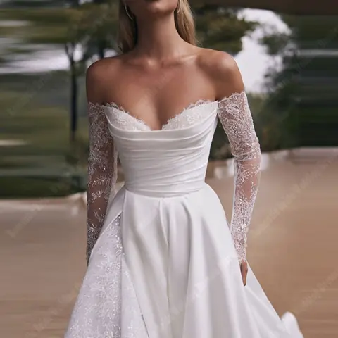 2026 Älskling A-linjeformad Kvinnor Bröllopsklänningar Vintage Spets Prinsessa Brudklänningar Förlovningsbankett Vestidos De Novia Anpassade 10 best sales importerade bröllopsklänningar - №9