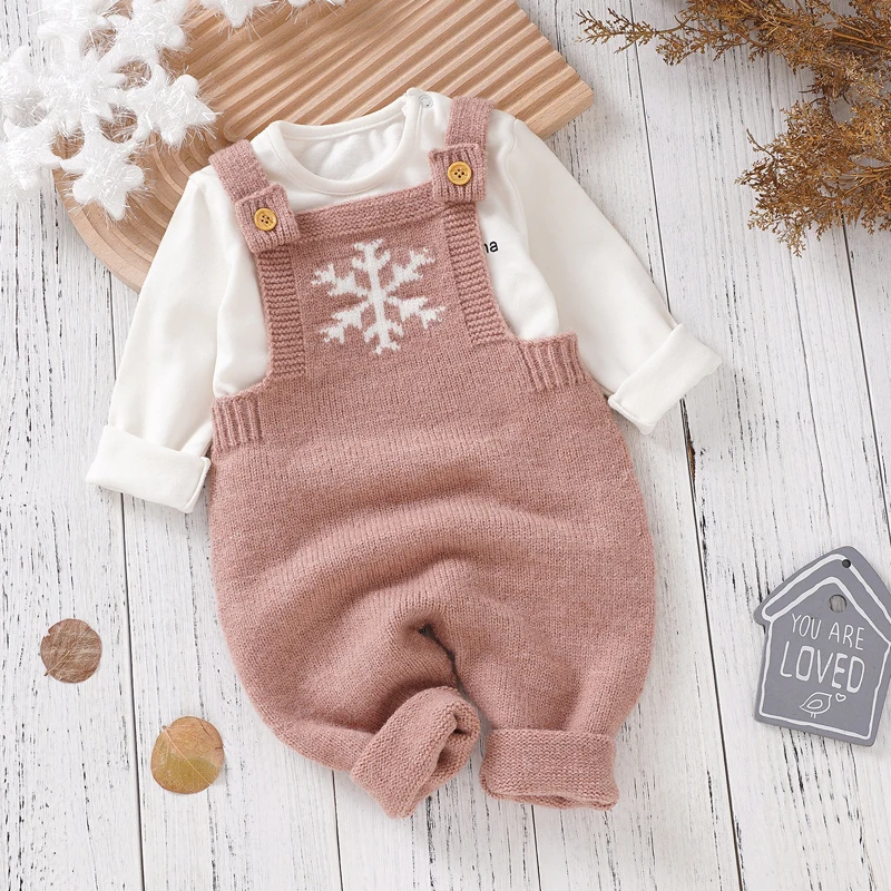 

Baby Sleeveless Rompers Knitted Spring Autumn Newborn Infant Girls Strap Jumpsuits Playsuits Toddler Boys Outfits Overalls 0-18m