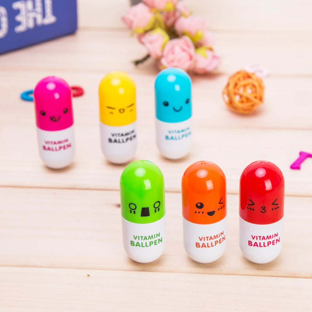 20PC Mini Cute Telescopic Capsule Pen Kids Birthday Party Back to School Gift Kindergarten Prize Carnival Party Gift Pack Pinata