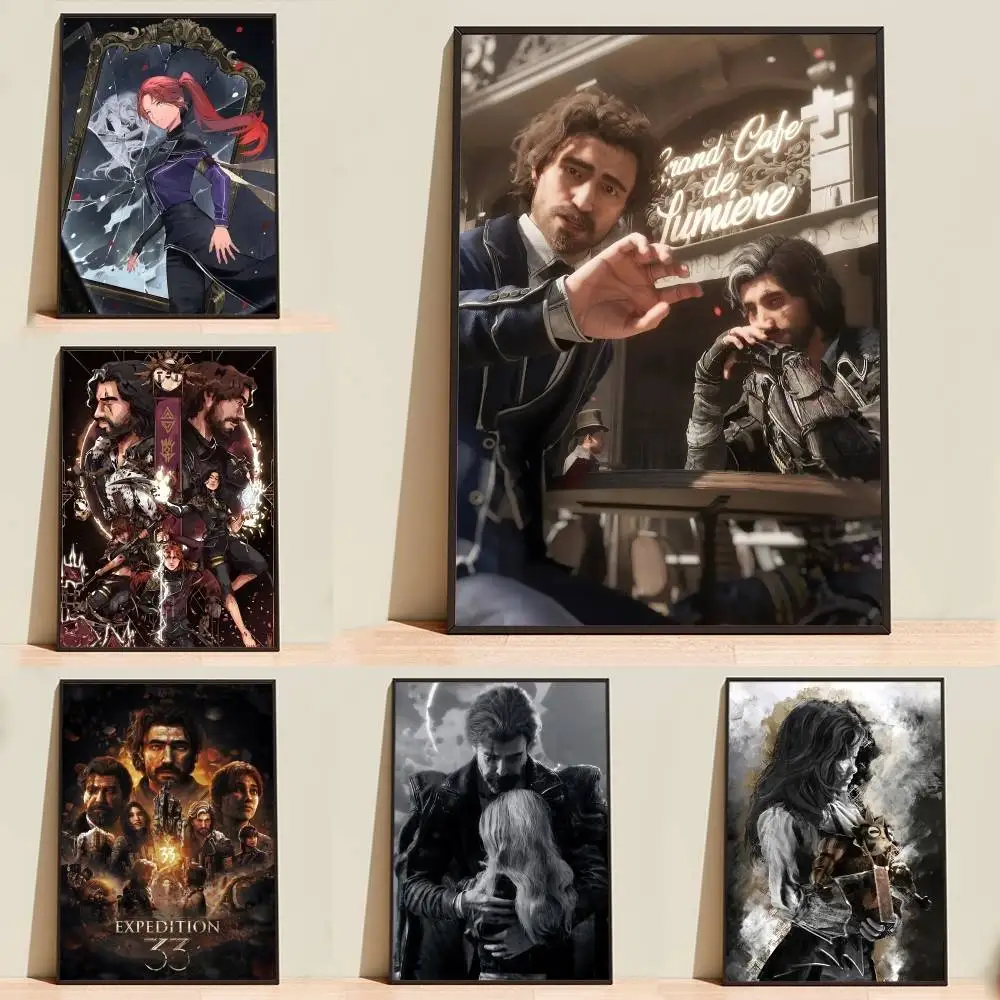 Clair Obscur Game Gustave Expedition 33 Poster High Quality Dorm Living Room Aesthetic Wall Decoration Painting Stickers Gift