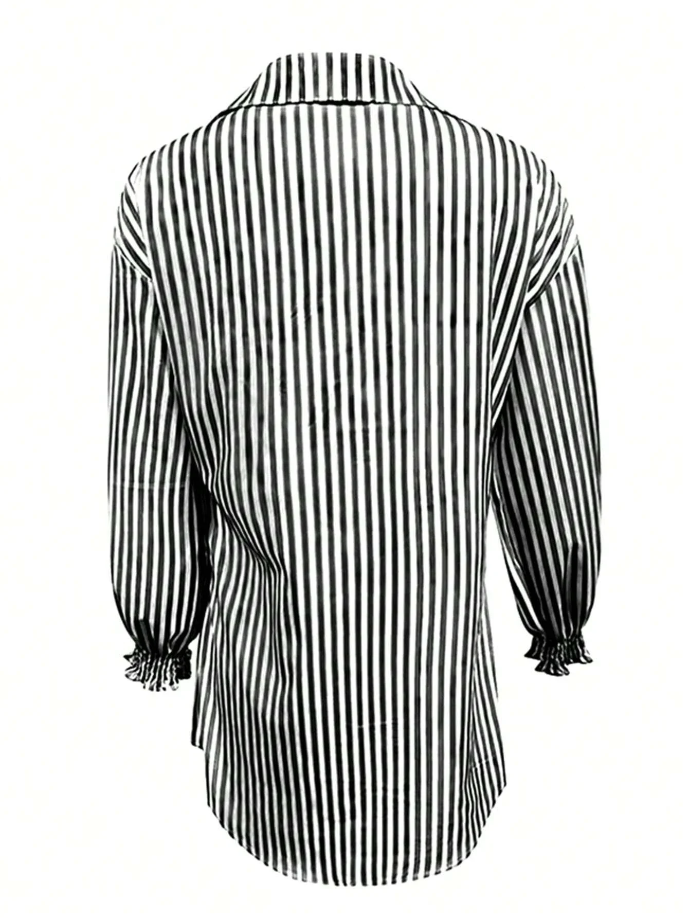 

Women's Striped V-Neck Loose Shirt Casual Spring Summer