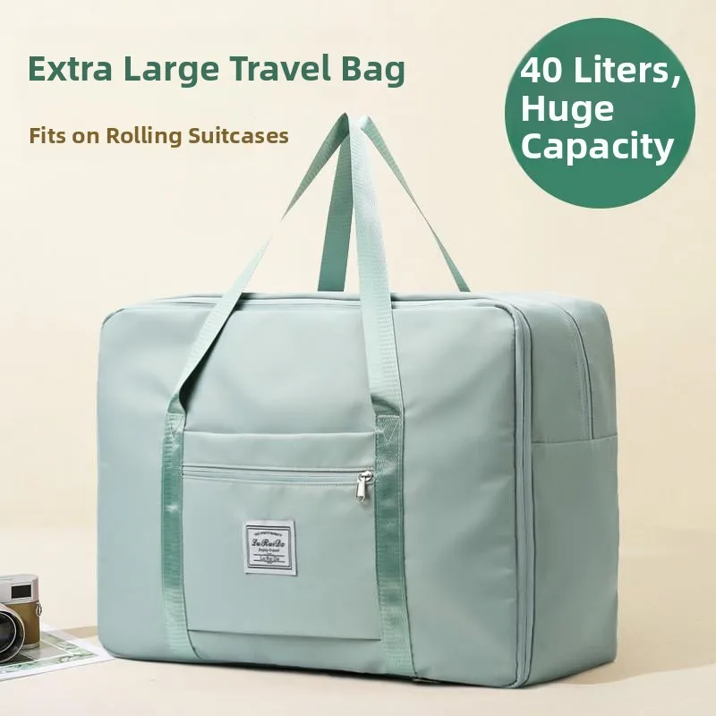 

Large Capacity Travel Bag Women's Handheld Luggage Bag for Short Trips Suit Storage Bag Foldable Oxford Cloth Casual Style