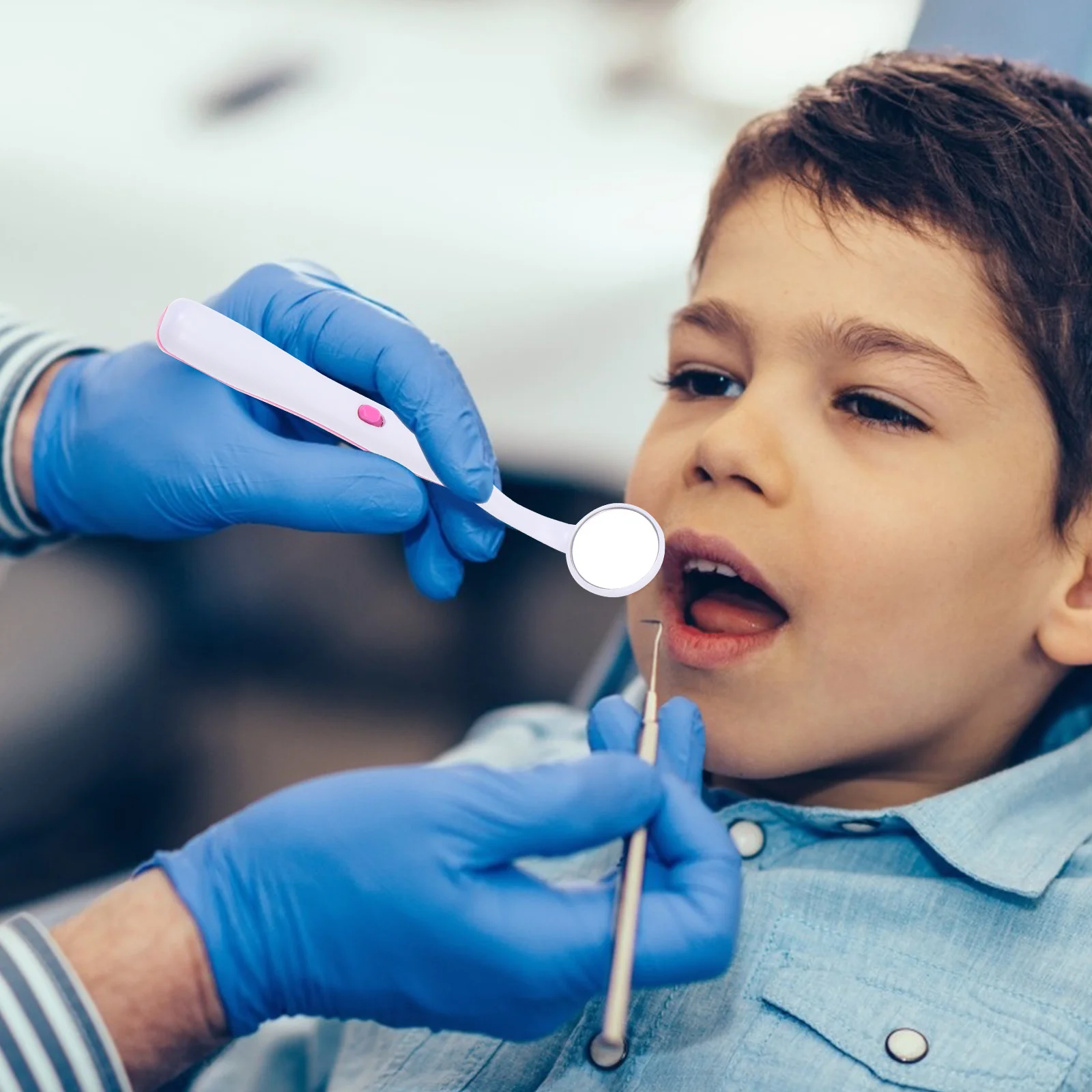 

2Pcs LED Mouth Mirror with Light Premium ABS Dental Mirror for Examination Lighted Inspection Tool Dentist Accessories