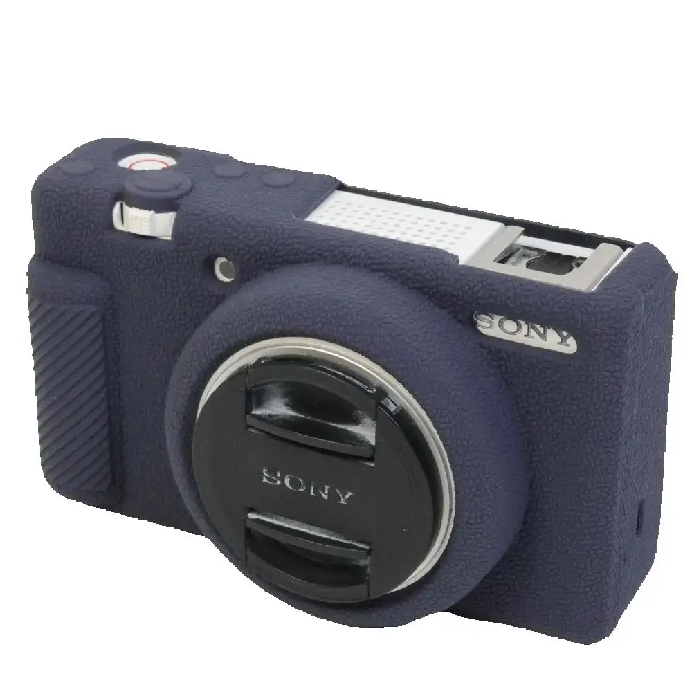 Camera Case Soft Silicone For Sony ZV-1F ZV-1M2 Litchi Pattern Anti Slip Protective Cover