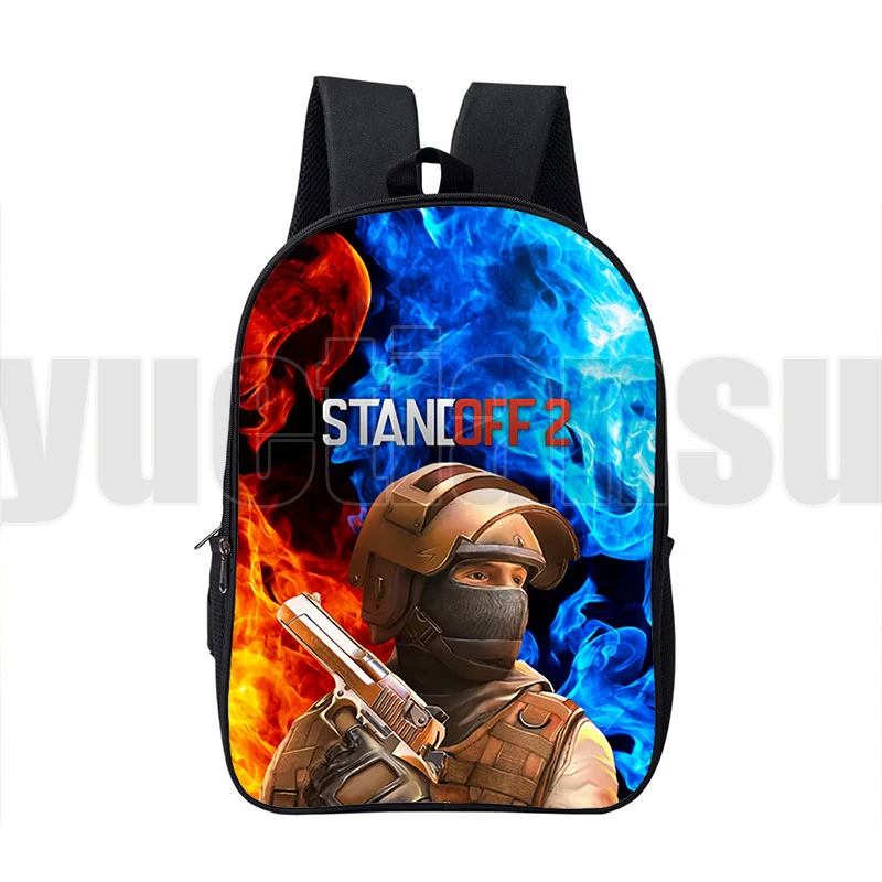 16นิ้ว Mochila 3D พิมพ์ Standoff 2กระเป๋าเป้สะพายหลังเด็กการ์ตูนโรงเรียนกระเป๋าวัยรุ่นสงครามยิงเกมอะนิเมะคุณภาพสูง Travel กระเป๋า