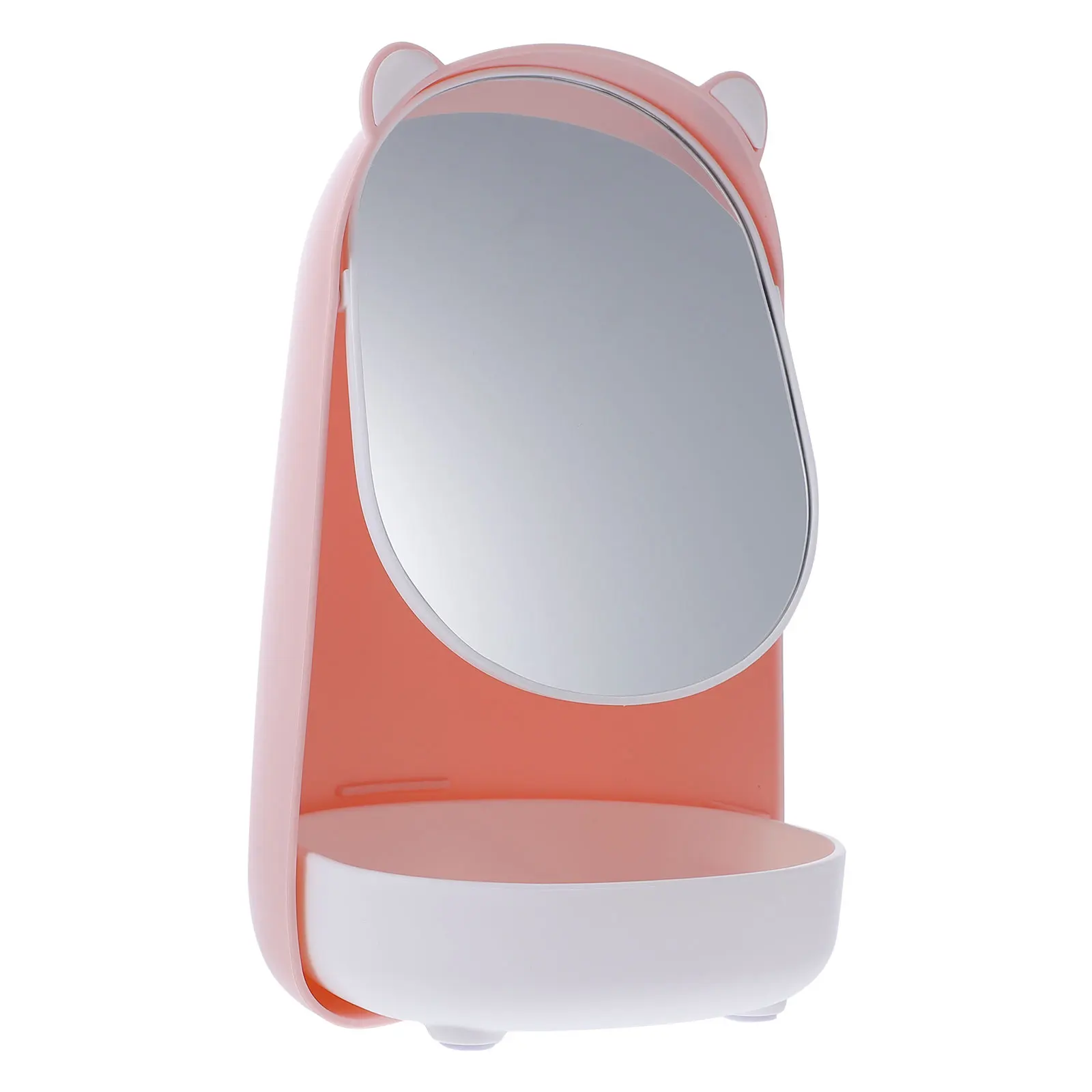 

Vanity Mirror Compact Bear Design Clear HD Surface Adjustable Make-up Multi-functional Table Mirror Lightweight Bedroom Bathroom