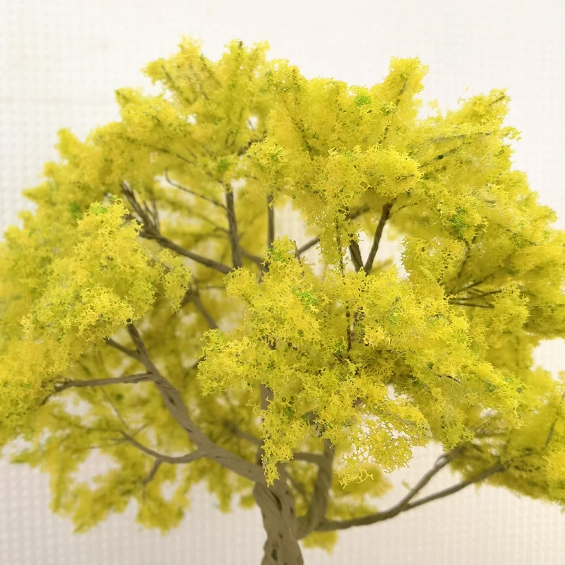 Modelo de árbol de Ginkgo de simulación, tronco de alambre de 10/15/23/28cm, mesa de arena, microárbol de paisaje, bricolaje, casa de muñecas, modelo de parque, decoración