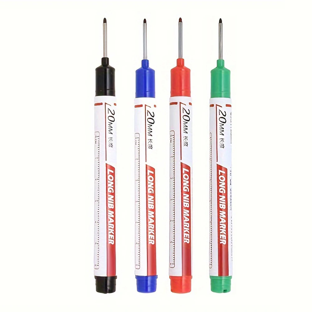 10 Teile/satz Mehrzweck 20mm Tiefe Loch Lange Spitze Kopf Marker Für Metall Perforieren Stift Wasserdicht Bad Holzbearbeitung decor Werkzeug – Detail 10