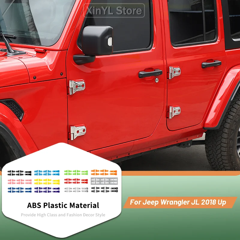 

20PCS ABS Tailgate Hinge Cover Rear Door Spare Tire Holder Hinge Decoration Cover Trim for Jeep Wrangler JL JLU 4-Door 2018 Up