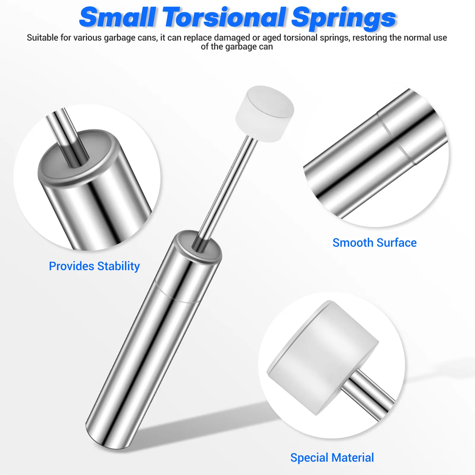 

6Pcs Soft Close Damper for Trash Can Lid Hydraulic Quiet Close Mechanism Universal Lid Support Hinge Replacement for Kitchen