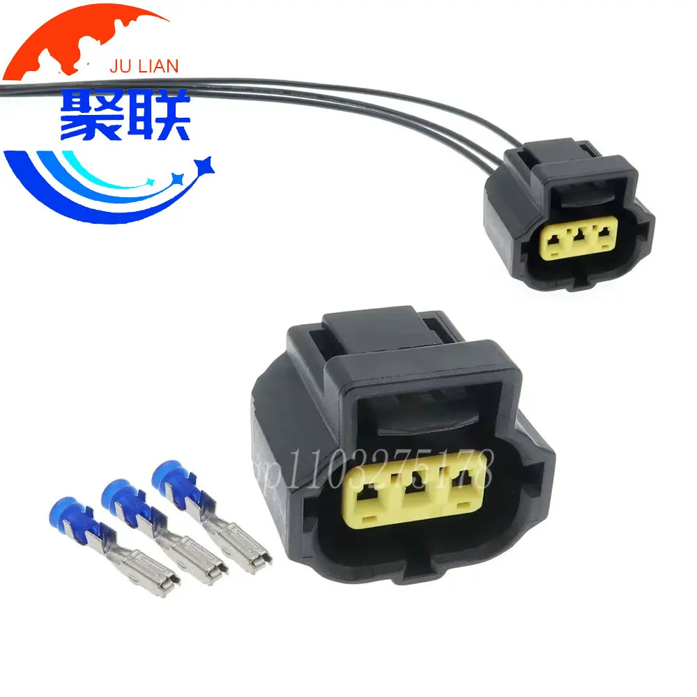 1Set 3Pin 184032-1 Tyco AMP Car Generator Alternator Electronic Connector Cable Harness Pigtail Socket For Ford Focus Mondeo