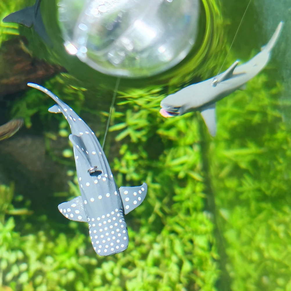 

3pcs Simulated Shark naments Floating Aquarium Decor Fish Tank Supplies Lifelike Durable Shark Shape Water Immersion Control