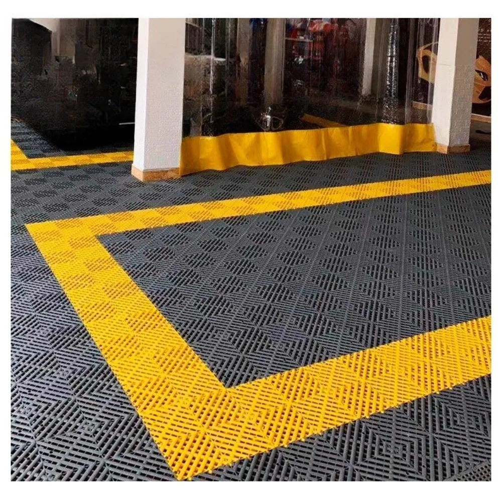 Car wash car beauty shop plastic splicing grillefloor drain ground drainage no-dig groove mesh mat