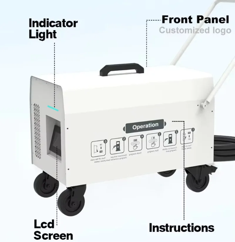 Customized DC Fast EV Charging Station 20/30/40kW CCS Interface Adjustable Current  New EVSE for Home