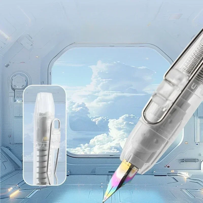 Hot LANBITOU Press Fountain Pen EF/F/M/Bent 0.38/0.5/0.7mm Ink Pen With Converter For Writing 3.4mm Jinhao 10 Caliber Ink Sac