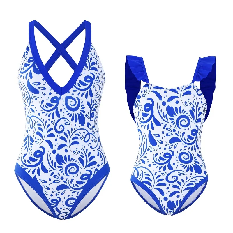 Baby Girl Swimwear Mother And Daughter Swimsuit Set Summer Adult Kids One-Piece Beachwear Mother And Me Bikini Bathing Suit