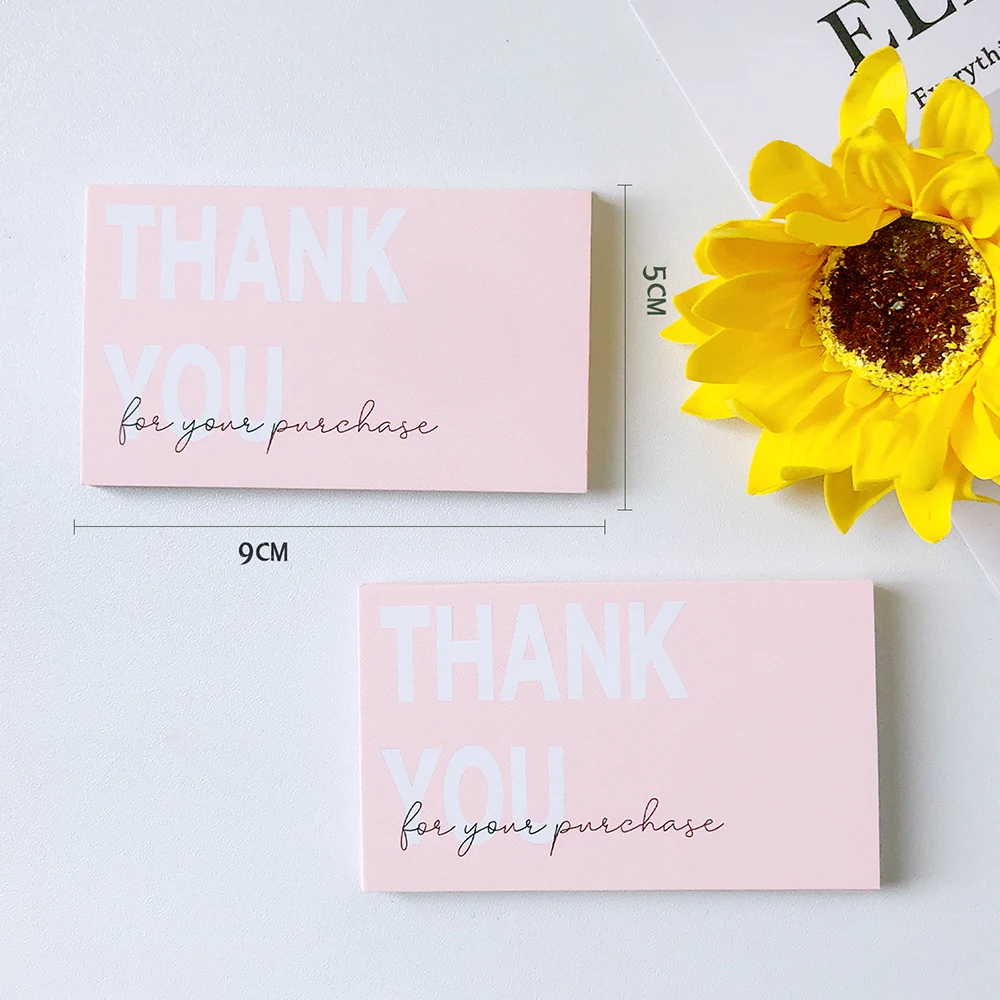 100Pcs Exquisite Thank You Cards,Elegant And Professional Design,Perfect For Thanksgiving,Wedding, Graduation,Thank You Card