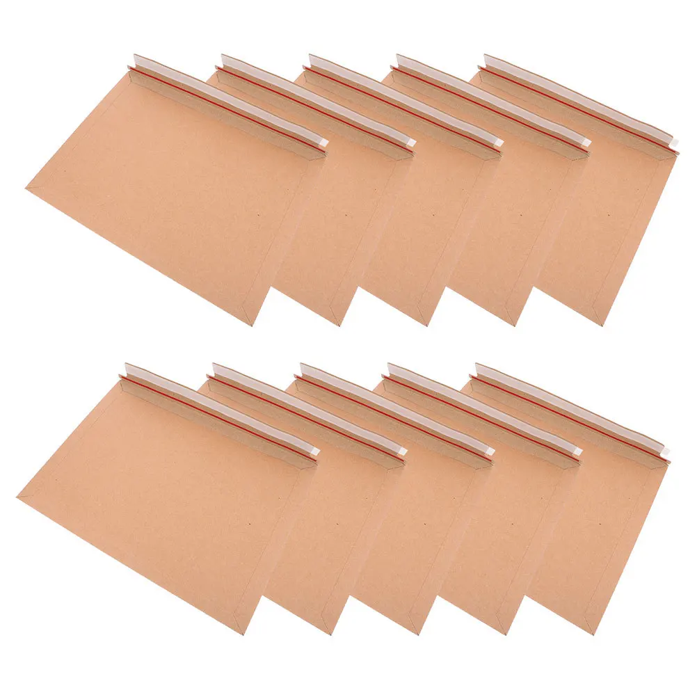 

25Pcs Gray Cardboard Envelopes Document Photo Mailers Self Seal Shipping Bags for Office Home Logistics Stay Flat Secure