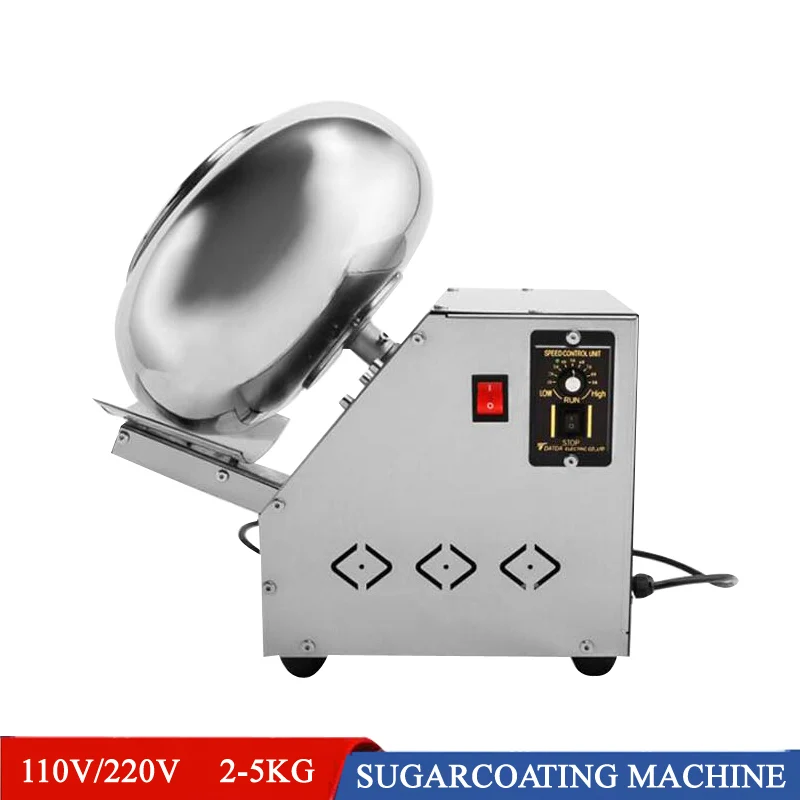 Commercial Chocolate Sugar Coating Polishing Machine 220V 110V Food Wrapping Chaff Rolling Drying Machines