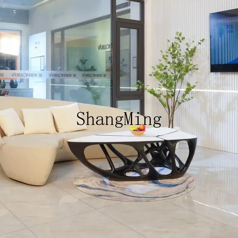 

FG special-shaped hollow coffee table sales department model room beauty salon fiberglass negotiation table tree root tea table