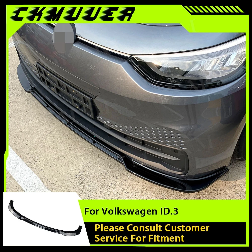 

ABS материал, передний бампер, спойлер для губ и подбородка, комплекты кузова для Volkswagen ID.3 2019 2020 2021, защита бампера, автомобильные аксессуары