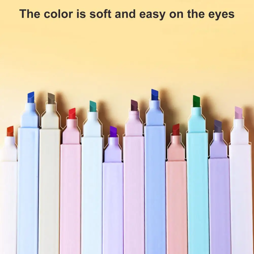 Smooth Writing Lightweight Note Taking Fluorescent Pen School Supplies