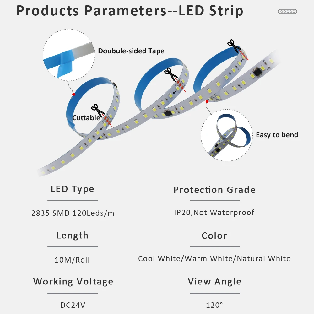 DC24V 10M WS2811 Horse Race LED Strip 2835 120Led/m Running Water Flowing Light with Wireless Controller Cool Natural Warm White