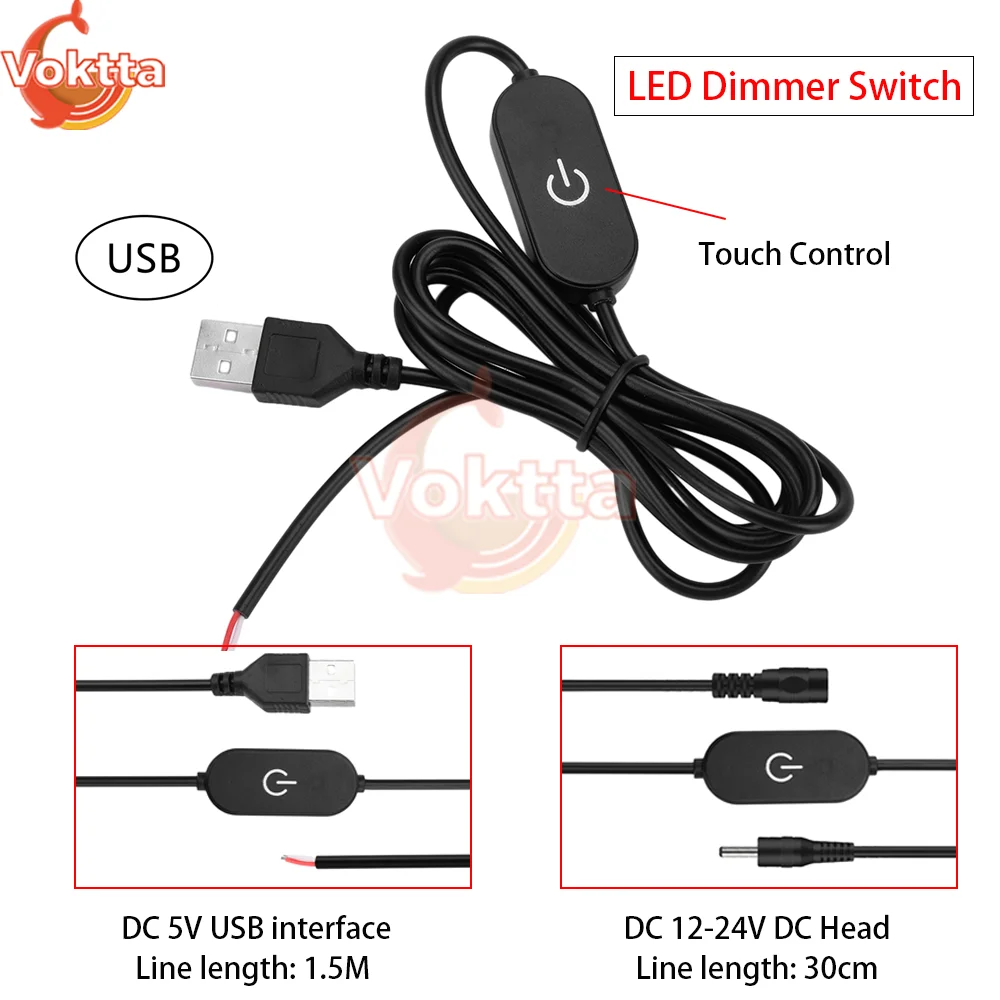 dc-5v-dc-12-24v-2a-usb-сенсорный-переключатель-затемнения-1-канал-бесступенчатый-светодиодный-диммер-контроллер-для-светодиодных-лент-регулируемая-яркость