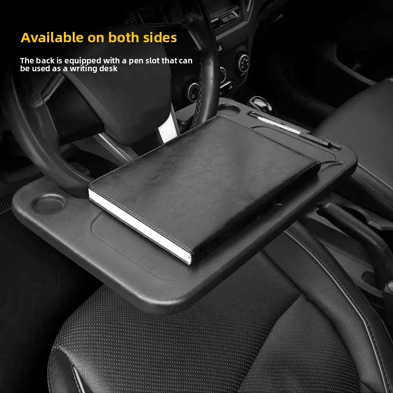 

Car Computer Desk Mount Stand Eat Work Car Steering Wheel Hanging Dining Table Bracket Drink Food Coffee Tray Board Car Supplies