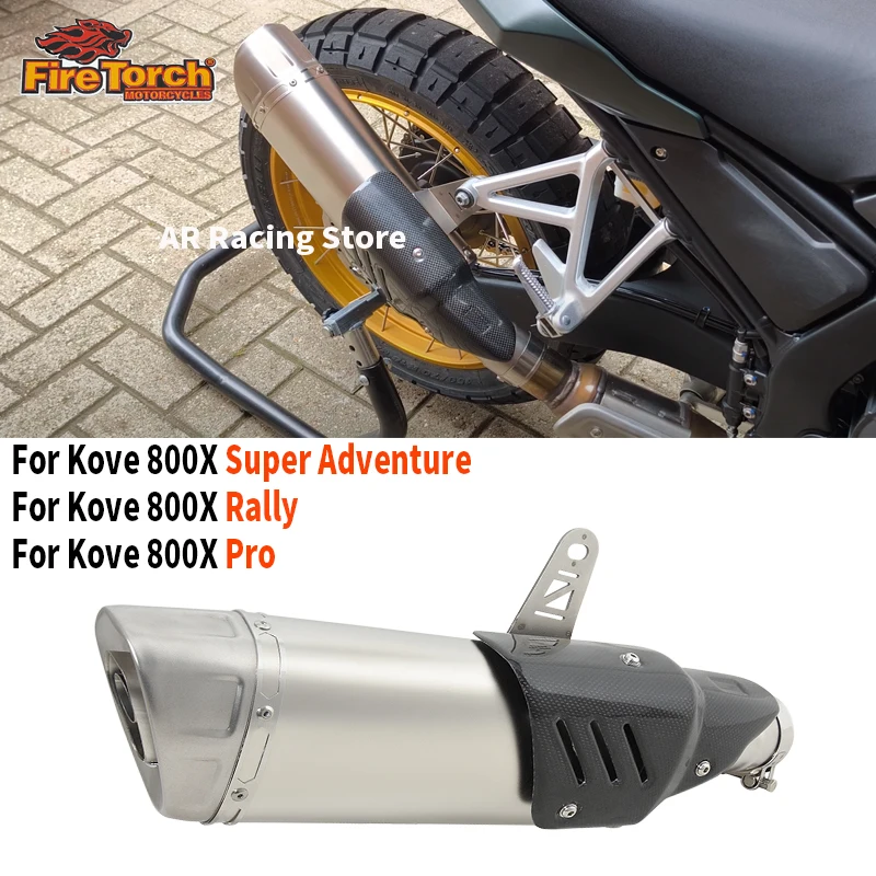 Slip On für Kove 800X800 X Adventure Rally Pro Motorrad Hochleistungs-Espace Moto-Auspuffanlage mit abnehmbarem DB-Killer
