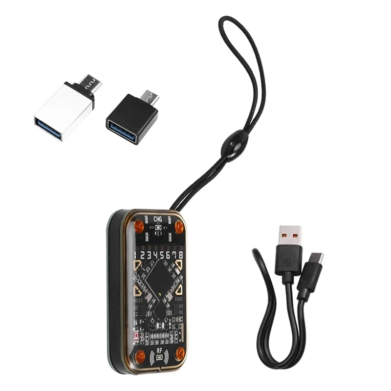 

BAADE Chameleon Ultra RFID Считыватель смарт-чипов + 3xUID-карт Бесконтактный эмулятор смарт-карт 125 кГц 13,56 МГц Декодирование значка