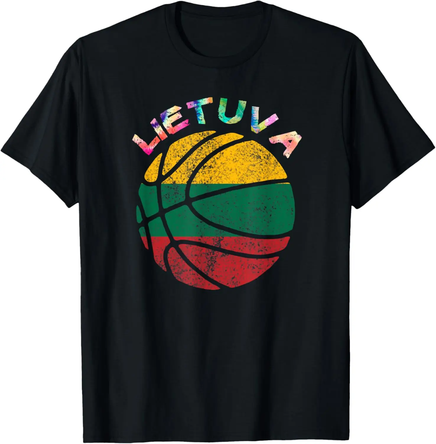 Lithuania Basketball Tie-Dye Lietuva Basketball Lithuania T-Shirt