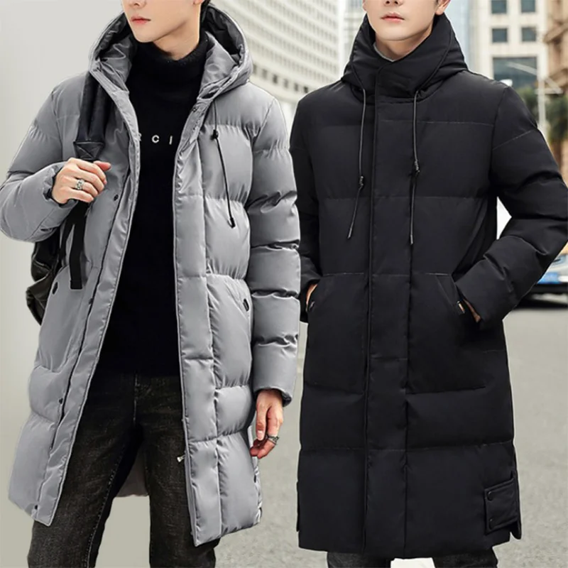Men's Winter Warm Clothes Medium Long Padded Lightweight Padded Jumper Suit Padded Coat