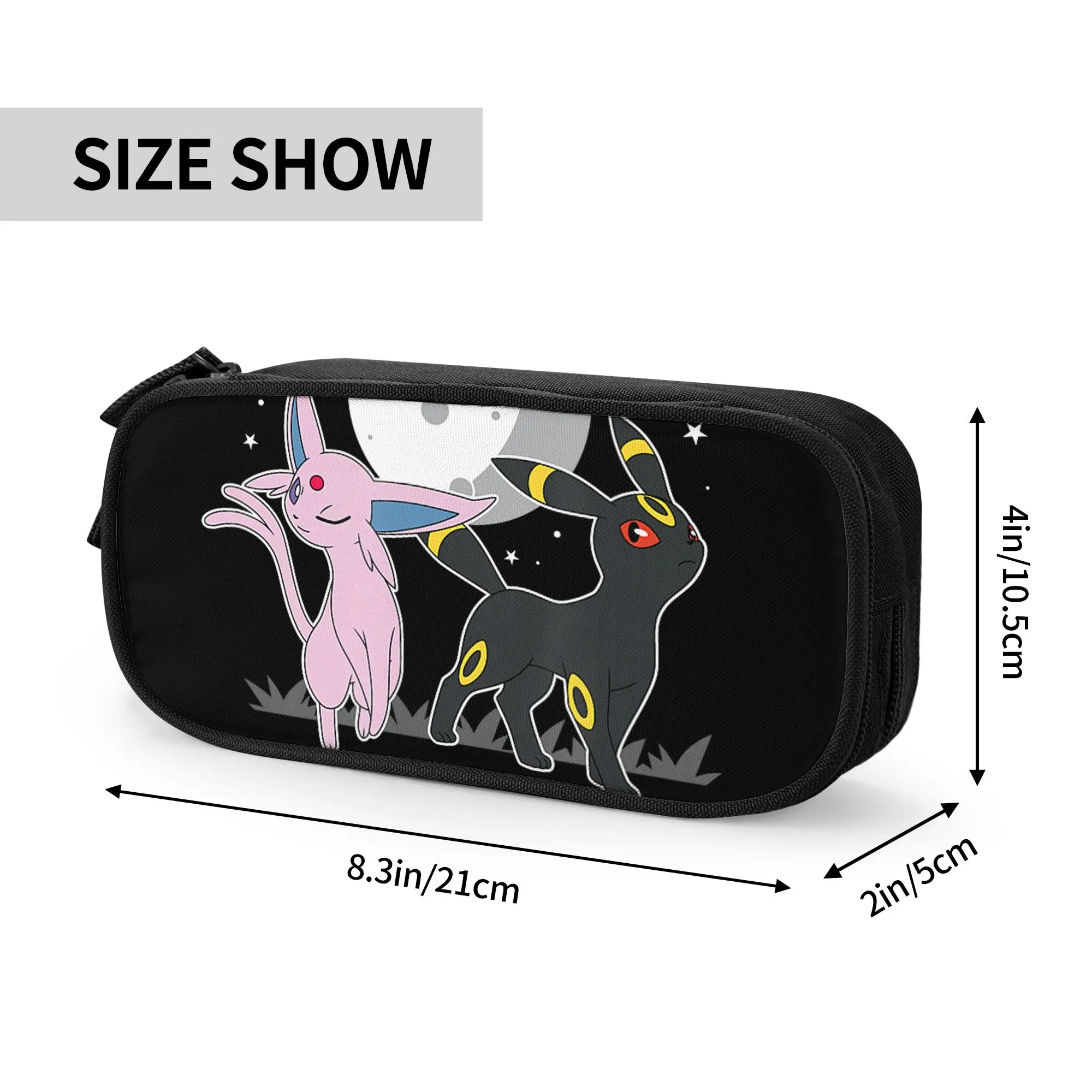 Large Capacity Bags for Child Cartoon Pokemon   Celestial Espeon and Umbreon  School Pencil Bag for Boys Gilrs Kids