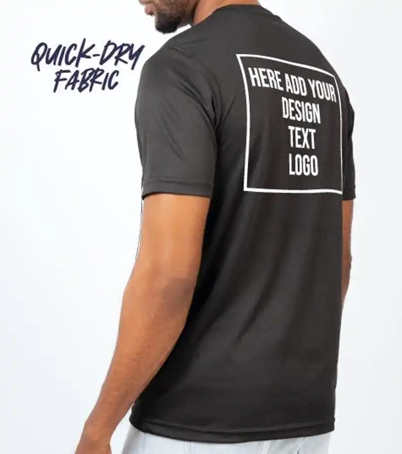 

Customized Backside Quick-Dry Fitness Shirt for Workout Business Team Gym Sport Shirt Design Your Text Logo Group T-shirts