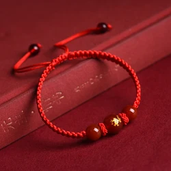 2024 Fashion Dragon Year Lucky Red Rope Bracelet For Women Female Chinese Style Pixiu Braided Bracelet Near Year Jewelry Gifts