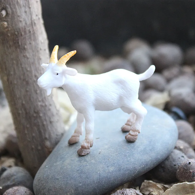 Simulation PVC Farm Animal, Goat Model, Miniature Scene, Garden Farm, DIY Decoration, Home Decor