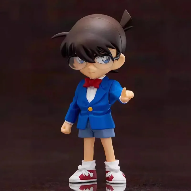 ชุดฟิกเกอร์นักสืบโคนัน ชุดผู้ชายในชุดดำ figma SP001 และโคนัน figFIX โมเดลแอคชั่นอนิเมะที่สามารถปรับท่าทางได้ และรูปปั้นโคนันท่าทางคงที่