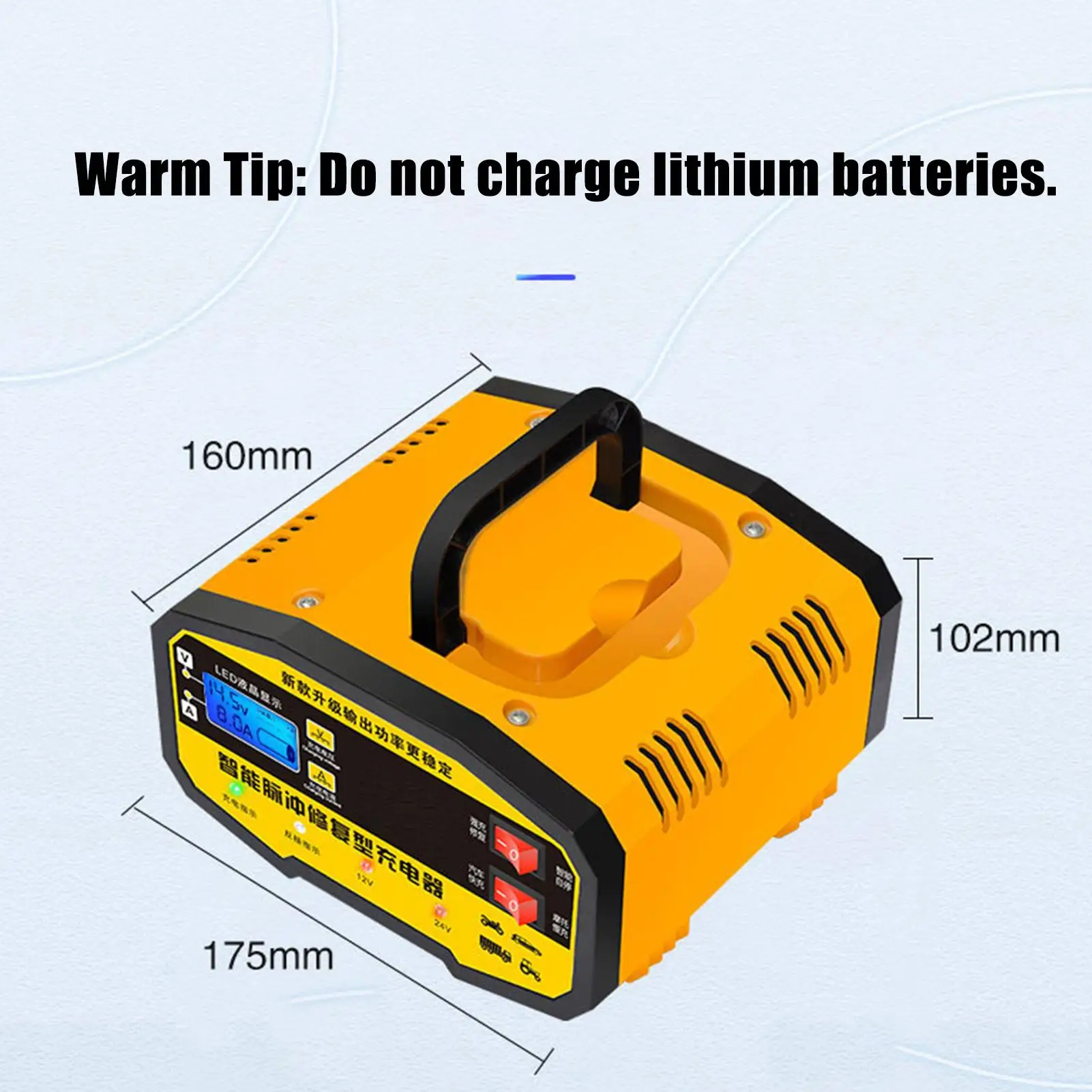 

Car Battery Charger 12V 24V Trickle Battery Charger LCD Display Pulse Maintainer For Automotive Truck SUV Sedan Motorcycle